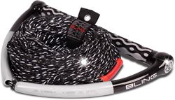 Picture of Airhead Sports Group AHWR-11BL Bling Stealth Wakeboard Rope with EVA Handle