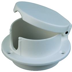 Picture of Perko 1057DP0WHT White Plastic Rope Deck Pipe with Hinged Cover