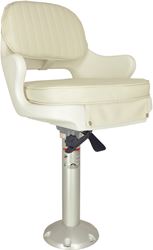 Picture of Springfield Marine 1001414-L Yachtsman Fixed Height Helm Chair Package White