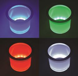 Picture of T-H Marine LEDLCHWDP T-H Marine Waterproof White LED Lighted Rim Drink Holder