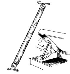 Picture of T-H Marine LS2DP Lid Support Spring Stainless Steel 7/16" x 8-1/2"