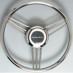 Picture of Uflex V27 UFLEX V27 13.8" STEERING WHEEL SS GRIP AND SPOKES