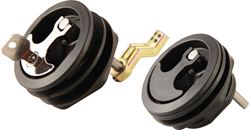 Picture of Whitecap Industries S-1415BC WHITECAP COMPRESSION HANDLE CP ZAMAC/BLACK NYLON LOCKING