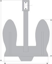 Picture of SeaSense 50073769 Navy Anchor 15 lb Painted for Boats 15-17 Feet