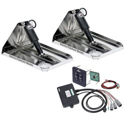 Picture of Lenco RT16X12HD 16" x 12" Heavy Duty Performance Trim Tab Kit with Tactile Switch 12V