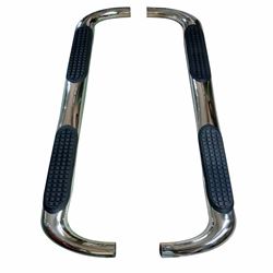 Picture of TrailFX A0053S 3 Inch Round Bent Step Bar Polished Stainless Steel