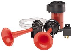 Picture of Hella 003001651 Dual Trumpet Air Horn Kit with Compressor 12V