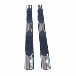 Picture of TrailFX A1543S 4 Inch Oval Side Step Bars Polished Stainless Steel