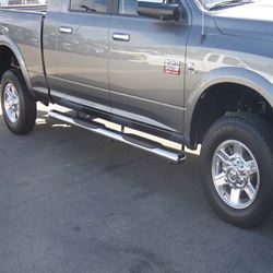 Picture of TrailFX A8249S 6 Inch Oval Side Step Bars Polished Stainless Steel