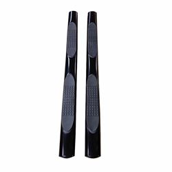 Picture of TrailFX A1543B 4 Inch Oval Side Step Bars Powder Coated Black Steel