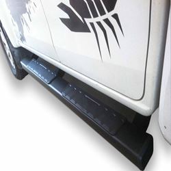 Picture of TrailFX A4017B 4 Inch Trapezoid Step Bar Black Powder Coated Steel