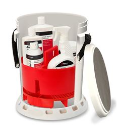 Picture of Shurhold 2465 Ultimate One Bucket System, 5 Gallon Bucket With Black Rope Handle, Multipurpose Bucket With Lid, Cleaning Bucket With Cleaning Supplies, White