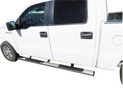 Picture of TrailFX A4014S 4 Inch Trapezoid Straight Step Bar Polished Stainless Steel