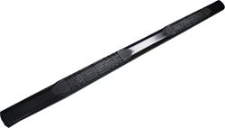 Picture of TrailFX 2950522053 4 Inch Oval Straight Side Step Bar Powder Coated Black Steel