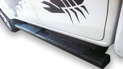 Picture of TrailFX A4010B 4 Inch Trapezoid Straight Step Bars - Titanium Black