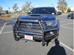 Picture of TrailFX E0029S Polished Stainless Steel Grille Guard with Brush Guard