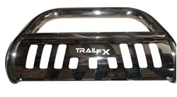 Picture of TrailFX 8923342 3 Inch Polished Stainless Steel Bull Bar with Skid Plate