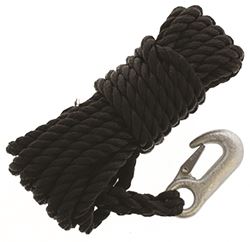 Picture of SeaSense 50013044 3/8" x 20' Twisted Polypropylene Winch Rope with Spring Hook