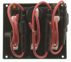 Picture of SeaSense 50031295 5 Gang Toggle Switch Panel with 12V Outlet