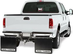 Picture of Rock Tamers 00108 2" Hub Mudflap System with Matte Black Stainless Steel Trim Plates