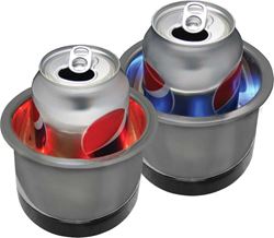 Picture of SeaSense 50091042 LED Stainless Steel Recessed Cup Holder with Blue LED