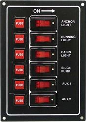 Picture of SeaSense 50031273 4 Gang Rocker Switch Panel 12V Marine Grade