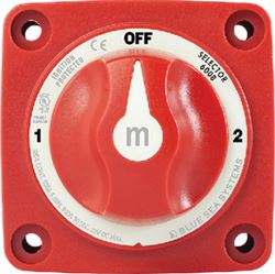 Picture of Blue Sea Systems 6008 Blue Sea 6008 Battery Switch Mini 3-Position w/Knob, Red