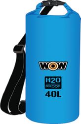 Picture of Wow Sports 185100B WOW H2O Proof Drybag w/Shoulder Strap, 40L Blue