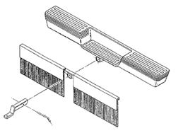 Picture of Industrial Brush Co 3009796 Receiver Hitch Mount Splash Stop Brush Shield 16 Inch