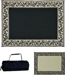 Picture of Ming's Mark RA1-BLK/BEIGE 9' x 12' Reversible Classical Patio Mat Black/Beige