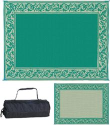Picture of Ming's Mark RD4-GRN Reversible Patio Mat 6' x 9' Green/Beige Classical Design