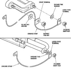 Picture of Teleflex HA5477 SeaStar Grounding Strap for Outboard Hydraulic Cylinder