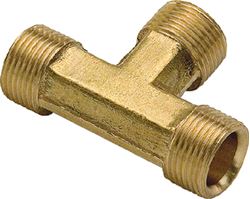 Picture of Teleflex HF5530 Hydraulic Tee Fitting 3/8" Tube Brass 3-Pack