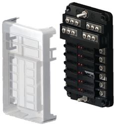 Picture of Sea-Dog Line 4451881 12-Circuit Fuse Block with Negative Bus and LED Indicators