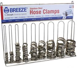 Picture of Scandvik 50100 Breeze Countertop Display with 90 Stainless Steel Hose Clamps