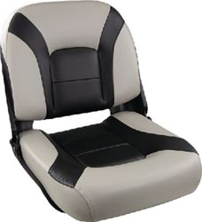 Picture of Springfield Marine 10610771 Skipper Low Back Fold Down Seat Charcoal Gray