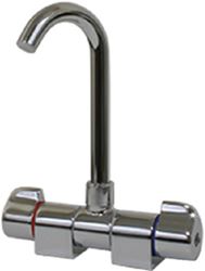 Picture of Scandvik 10474P Chrome Plated Brass J Spout Folding Mixer Faucet