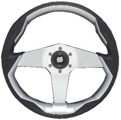 Picture of Uflex GRIMANIBSVE Grimani Marine Steering Wheel Black with Silver Spokes