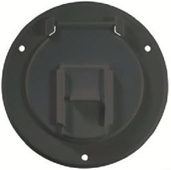 Picture of RV Designer B123 Round Electrical Cable Hatch 4.3 Inch Black