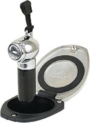 Picture of Scandvik 12124P Stainless Steel Recessed Shower Cap with Push-Button Sprayer and 6' Hose