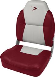 Picture of Wise Seating 8WD640PLS661 Lund Style High Back Folding Boat Seat Grey Red