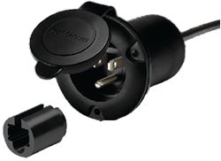 Picture of Pro Mariner 51300 AC Plug Holder+ Universal 120V Marine Power Inlet Black