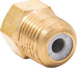 Picture of Camco 59954 LP Propane Fitting 1/4" Male NPT to 1/4" Female Inverted Flare with Check Valve
