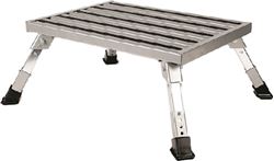 Picture of Camco 43676 Adjustable Aluminum Platform Step Stool with Non-Slip Surface