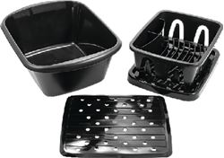 Picture of Camco 43518 3-Piece RV Sink Kit with Dish Drainer, Dish Pan and Sink Mat