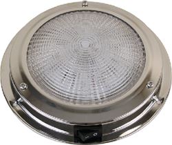 Picture of Scandvik 41324P LED Dome Light 5-1/2" Stainless Steel Warm White