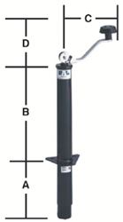 Picture of BAL 29033B 5000 lb Capacity Top Wind A-Frame Tongue Jack