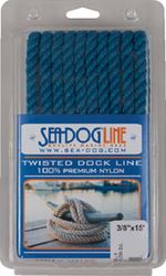 Picture of Sea-Dog Line 301110015BL-1 Twisted Nylon Dock Line 3/8" X 15', Blue