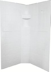 Picture of Specialty Recreation NSW3434W Neo Angle Shower Wall Surround 34x34x67 White