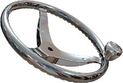 Picture of Lewmar 89700821 Stainless Steel Steering Wheel 15.5" Deep Dish with 5/8" UNC Nut